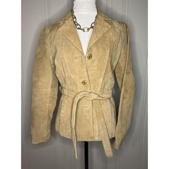 Wilsons Leather Jackets & Blazers - Vintage Wilson's Leather Women's Suede Jacket Sz Small tan sude jacket